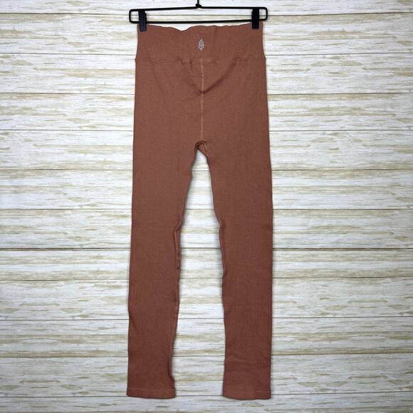 Free People NWT Ultra High Rise Polish Up Leggings Cinnamon/Gold - Picture 5 of 8